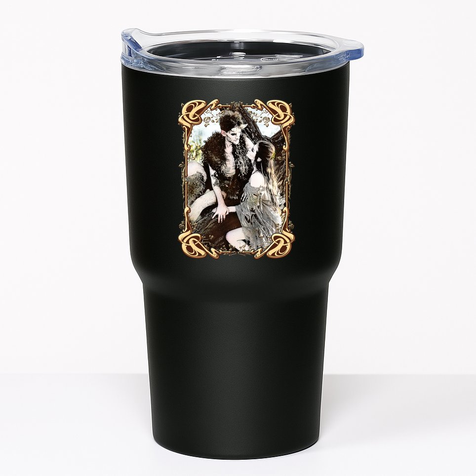 VIntage Retro Fantasy World Elves Couple Tumbler
