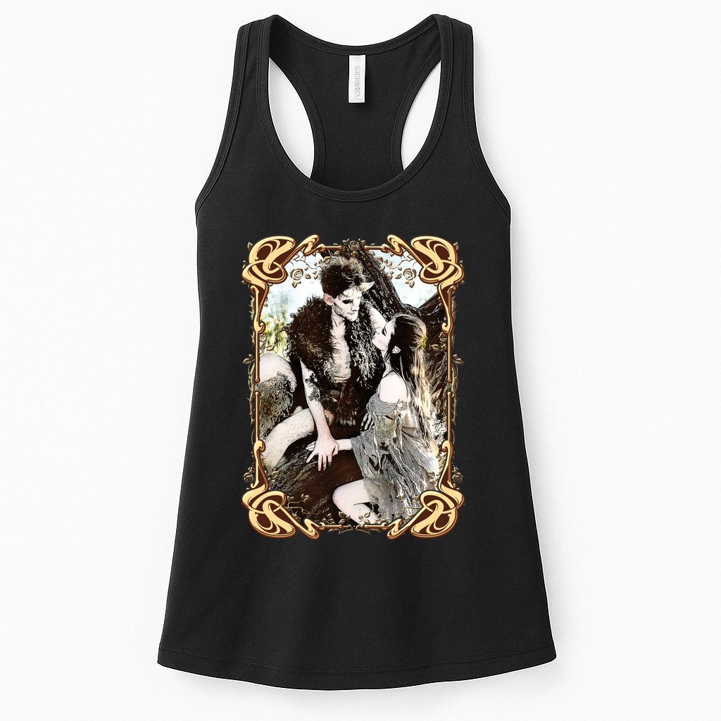 VIntage Retro Fantasy World Elves Couple Womens Tank Top