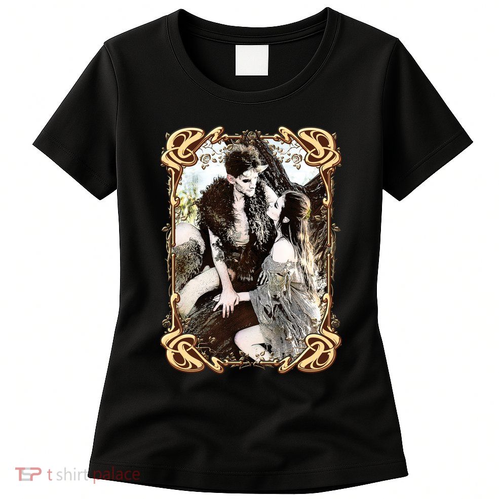 VIntage Retro Fantasy World Elves Couple Womens T-Shirt