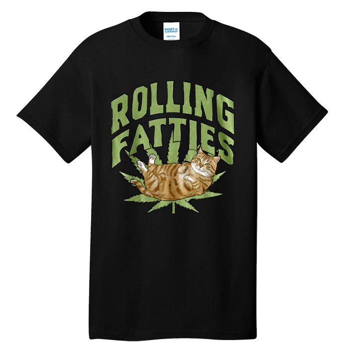 Vintage Rolling Fatties Cat Retro Kitty Kitten Meow Tall T-Shirt