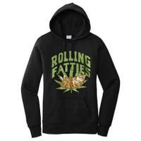 Vintage Rolling Fatties Cat Retro Kitty Kitten Meow Women's Pullover Hoodie