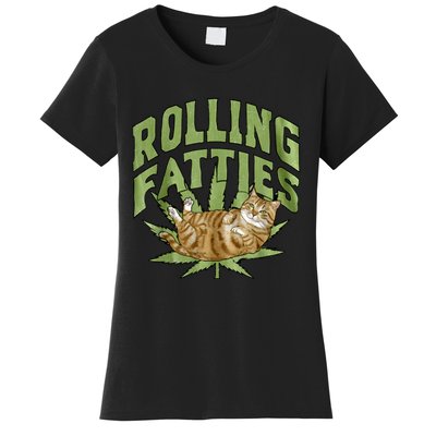 Vintage Rolling Fatties Cat Retro Kitty Kitten Meow Women's T-Shirt