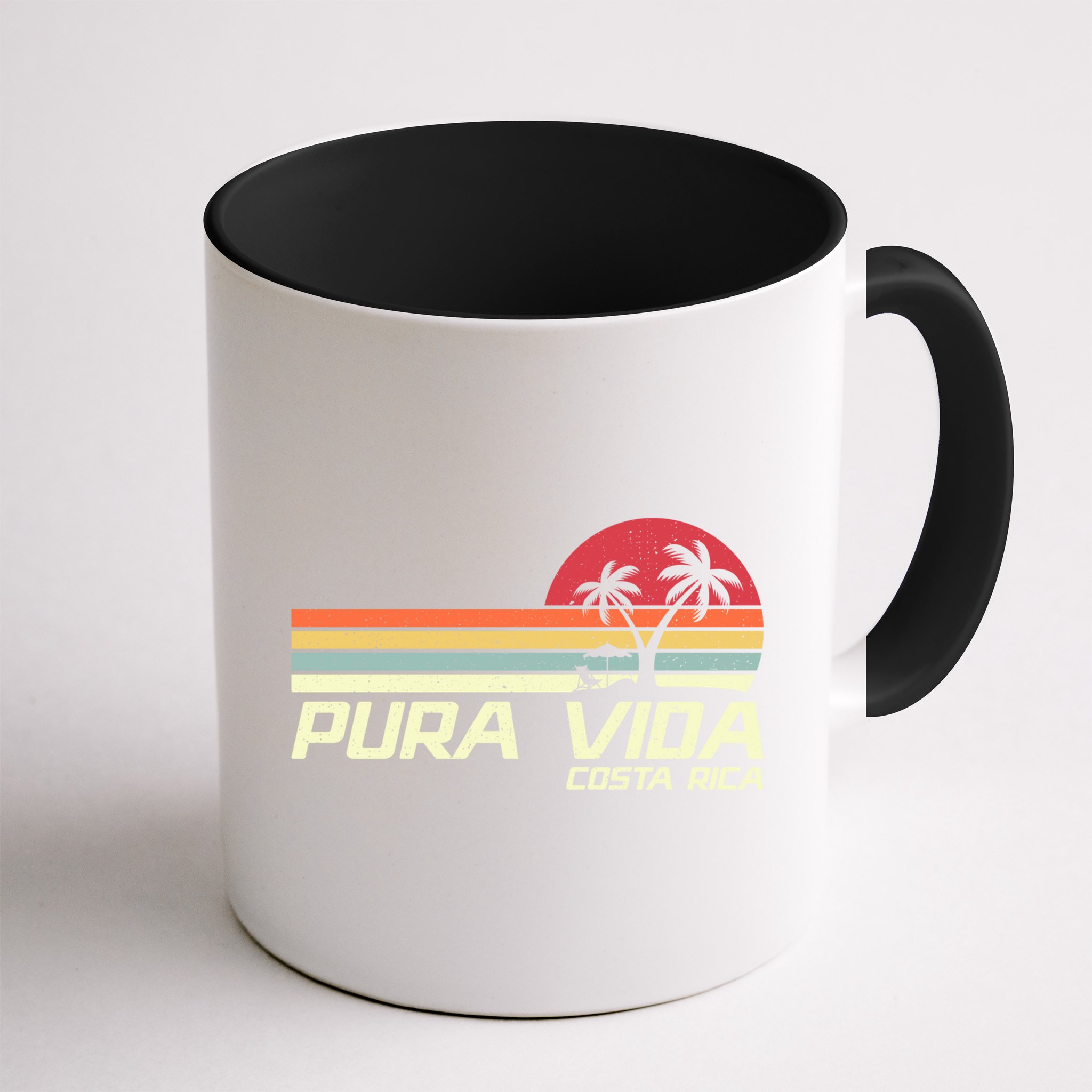 Vintage Retro Family Vacation Costa Rica Pura Vida Beach Gift Mug