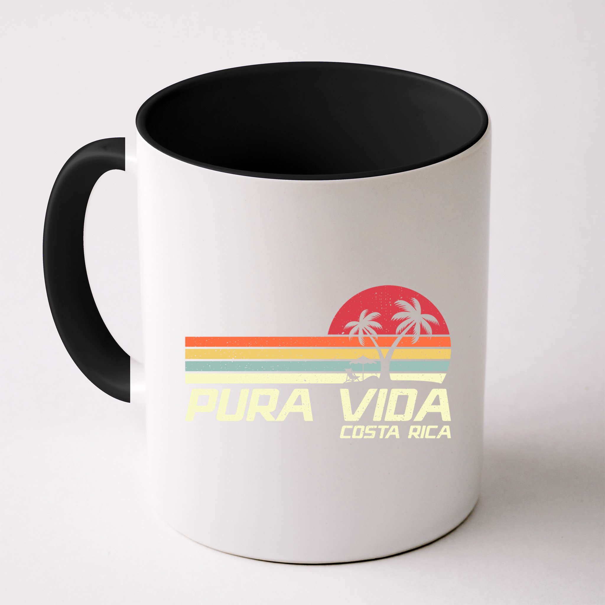 Vintage Retro Family Vacation Costa Rica Pura Vida Beach Gift Mug