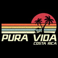 Vintage Retro Family Vacation Costa Rica Pura Vida Beach Gift Mug