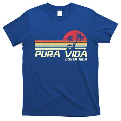 Vintage Retro Family Vacation Costa Rica Pura Vida Beach Gift T-Shirt