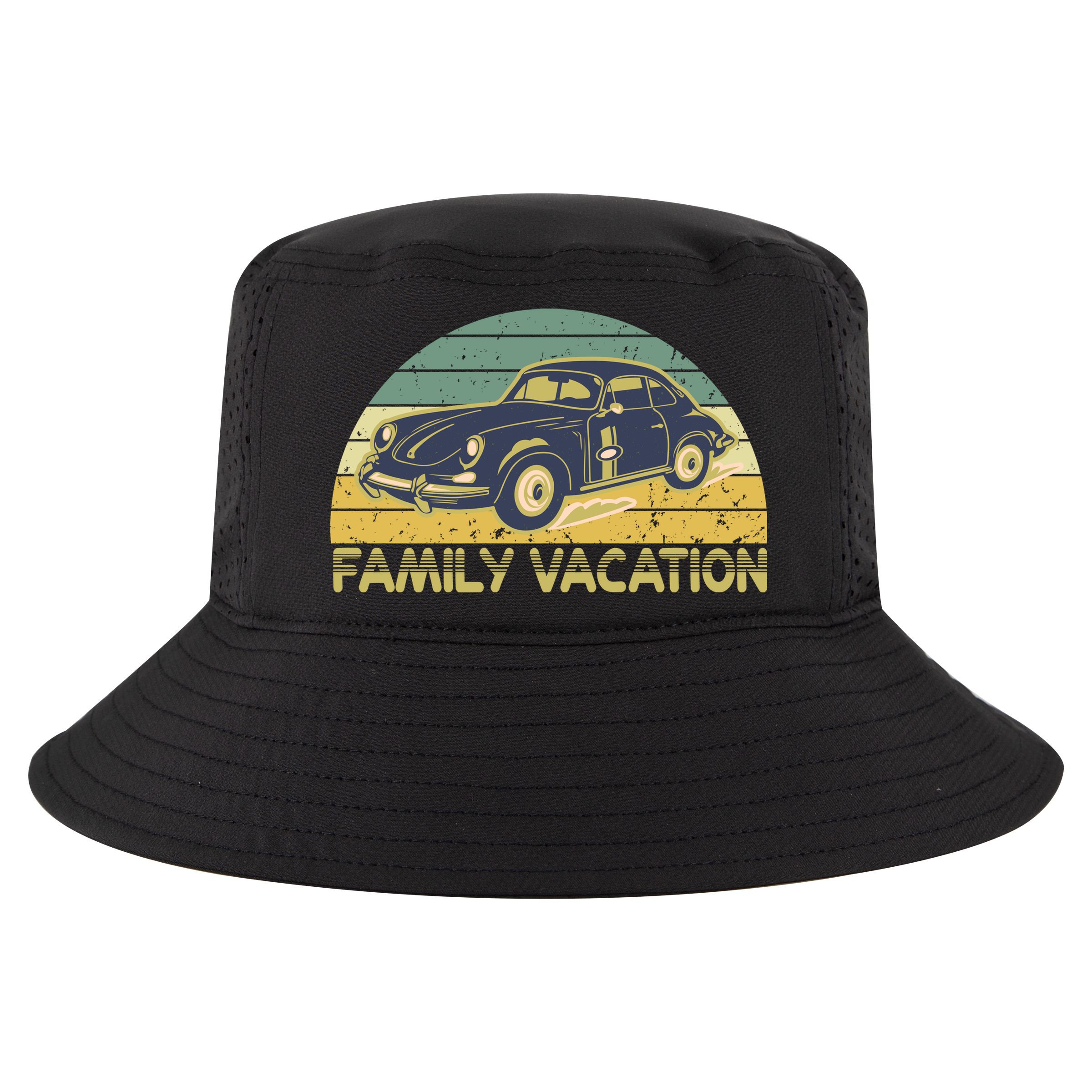 Vintage Retro Family Vacation Old Classic Car Cool Comfort Performance Bucket Hat