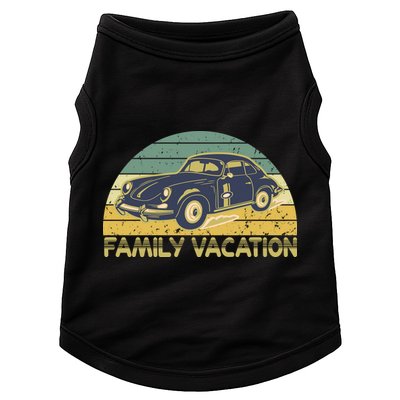 Vintage Retro Family Vacation Old Classic Car Doggie Tank