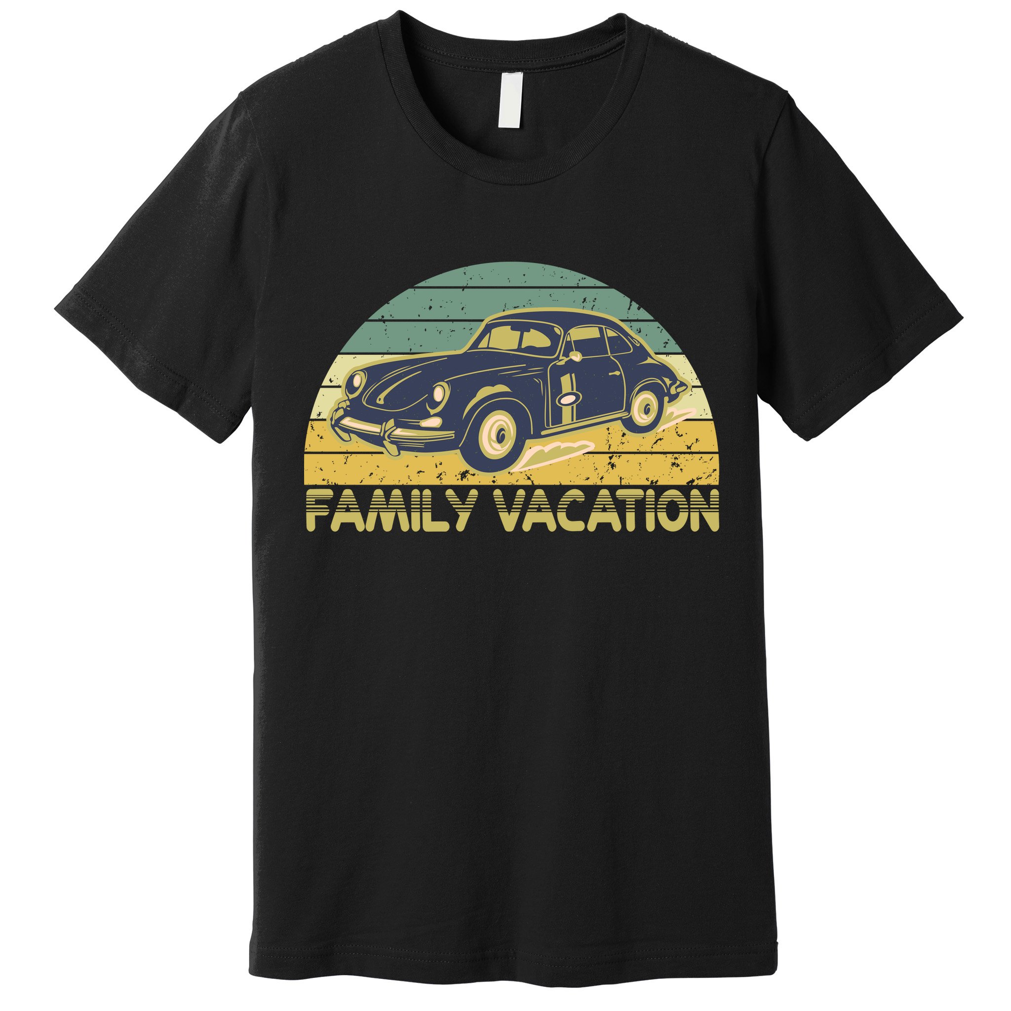 Vintage Retro Family Vacation Old Classic Car Premium T-Shirt