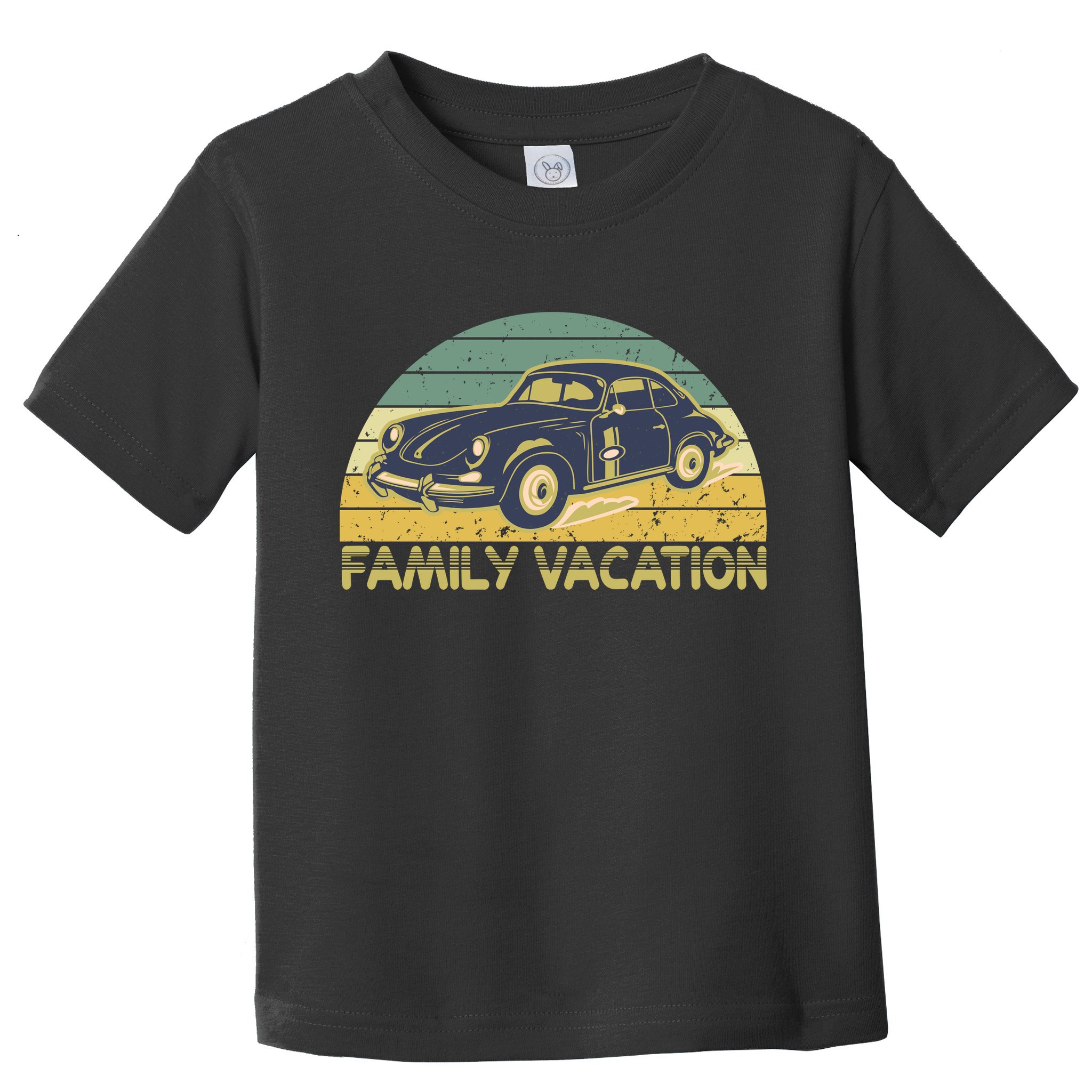 Vintage Retro Family Vacation Old Classic Car Toddler T-Shirt