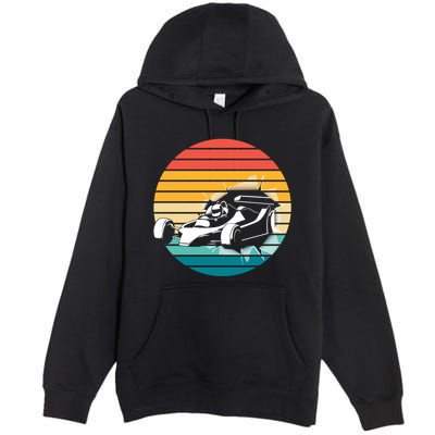 Vintage Retro Formula Racing Car Racing Fans Auto Sports Gift Premium Pullover Hoodie