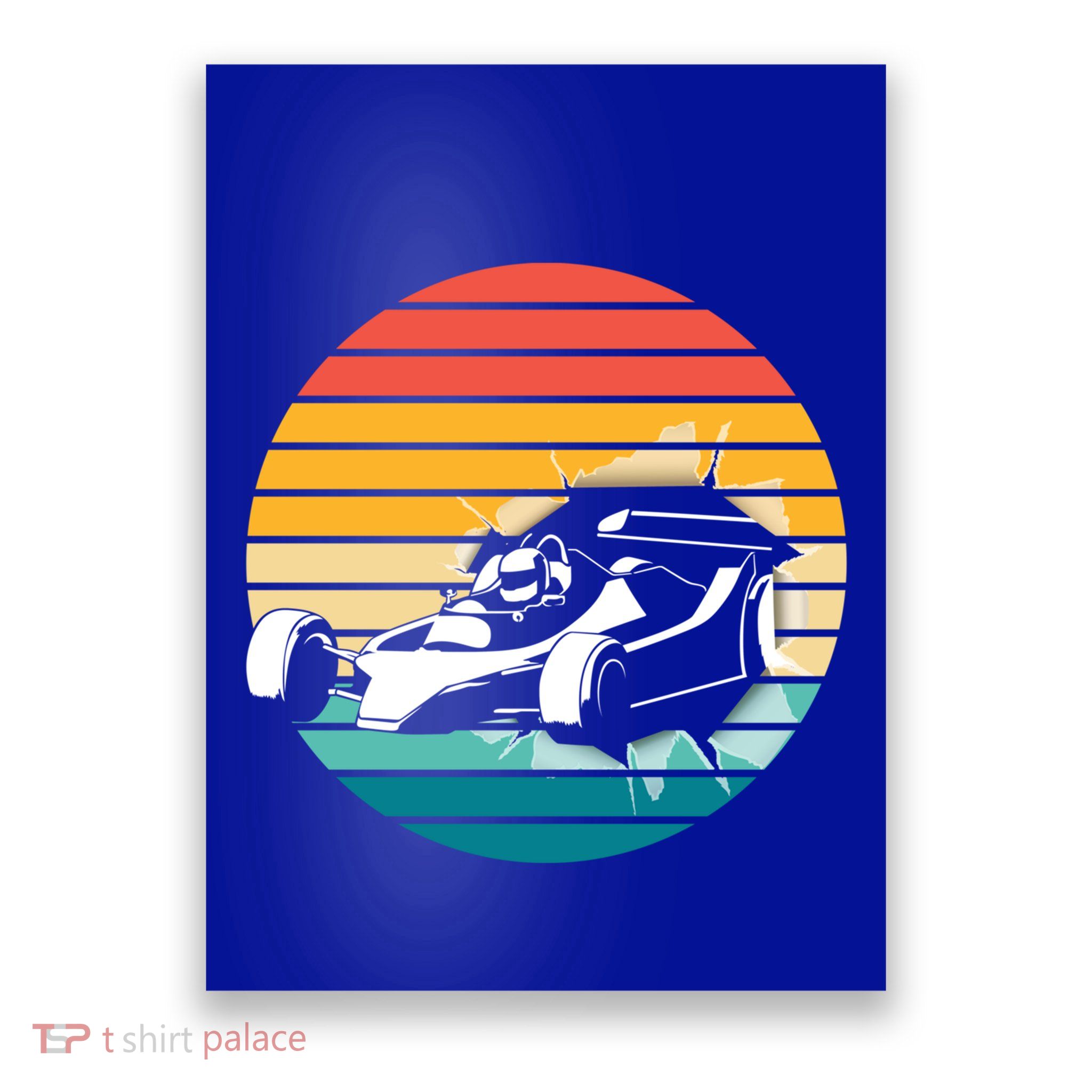 Vintage Retro Formula Racing Car Racing Fans Auto Sports Gift Poster