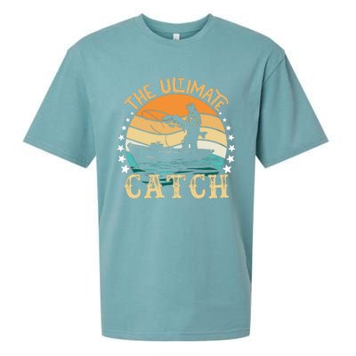 Vintage Retro Fishing Graphic Sueded Cloud Jersey T-Shirt