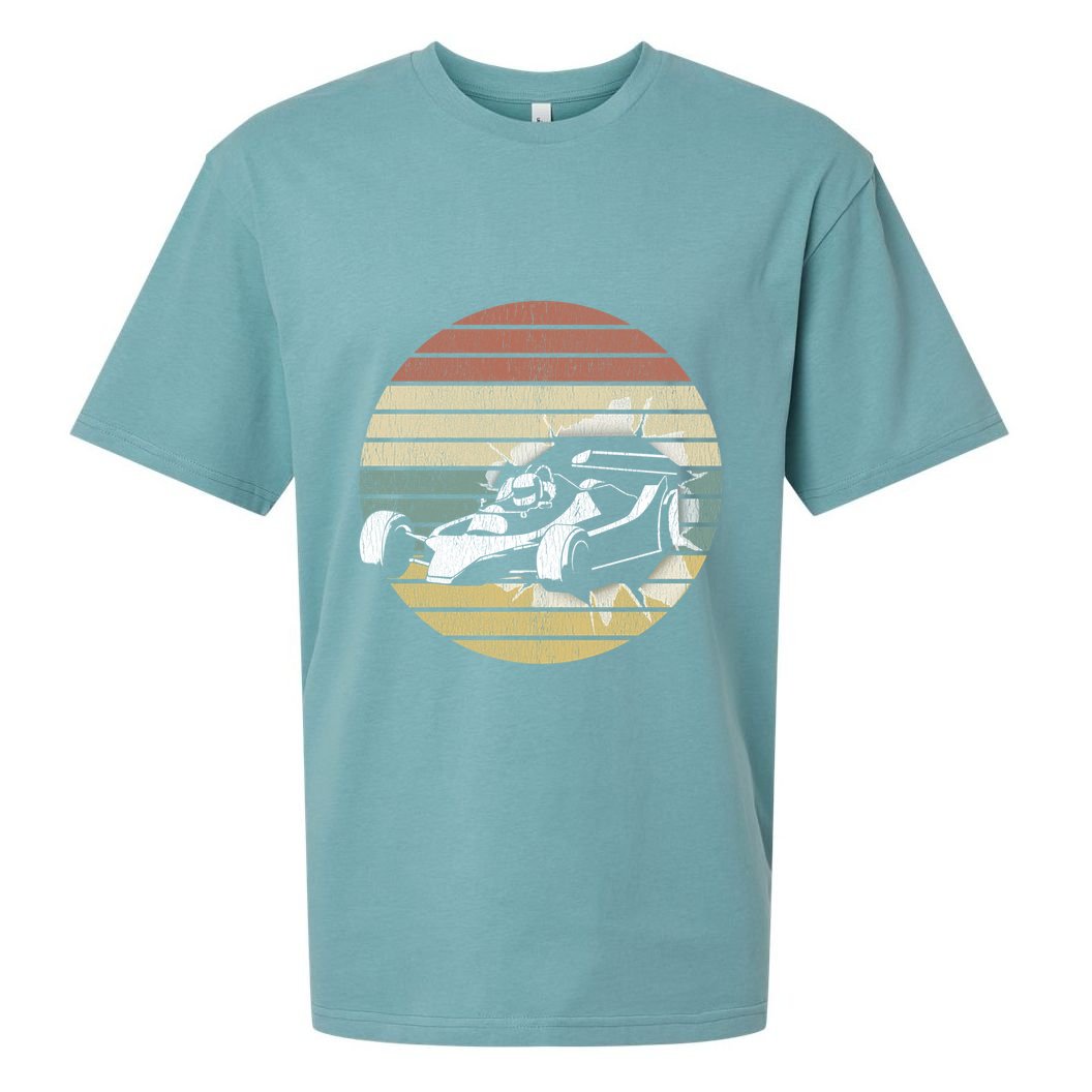 Vintage Retro Formula Racing Car Racing Fans Auto Sports Gift Sueded Cloud Jersey T-Shirt