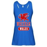 Vintage Retro Faded Wales Flag Welsh Pride Gift Ladies Essential Flowy Tank