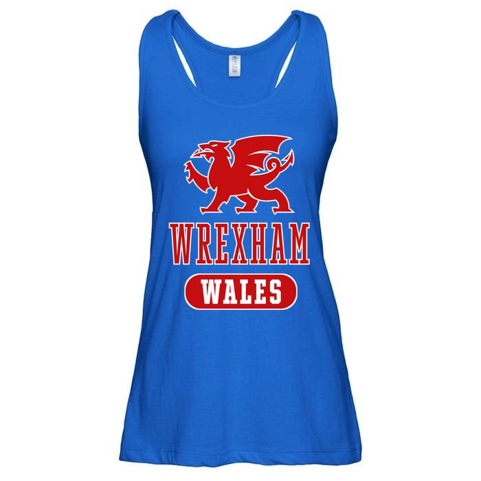 Vintage Retro Faded Wales Flag Welsh Pride Gift Ladies Essential Flowy Tank