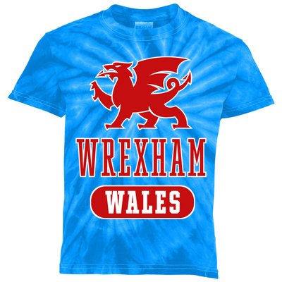 Vintage Retro Faded Wales Flag Welsh Pride Gift Kids Tie-Dye T-Shirt