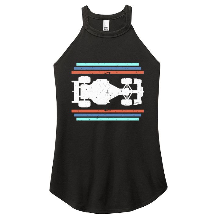 Vintage Retro Formula Racing Racing Party Cool Gift Women's Perfect Tri Rocker Tank
