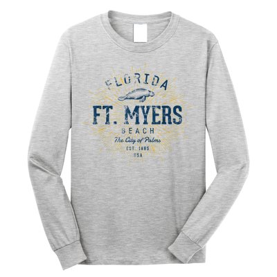 Vintage Retro Fort Myers Beach Long Sleeve Shirt