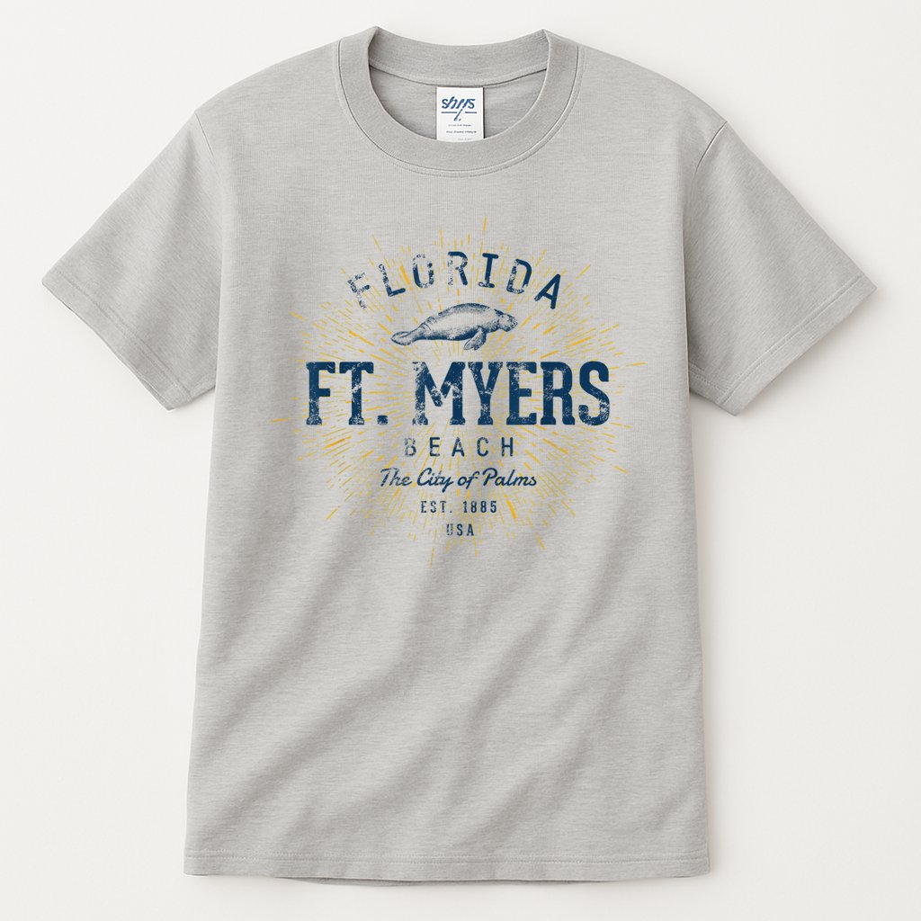 Vintage Retro Fort Myers Beach Tall T-Shirt