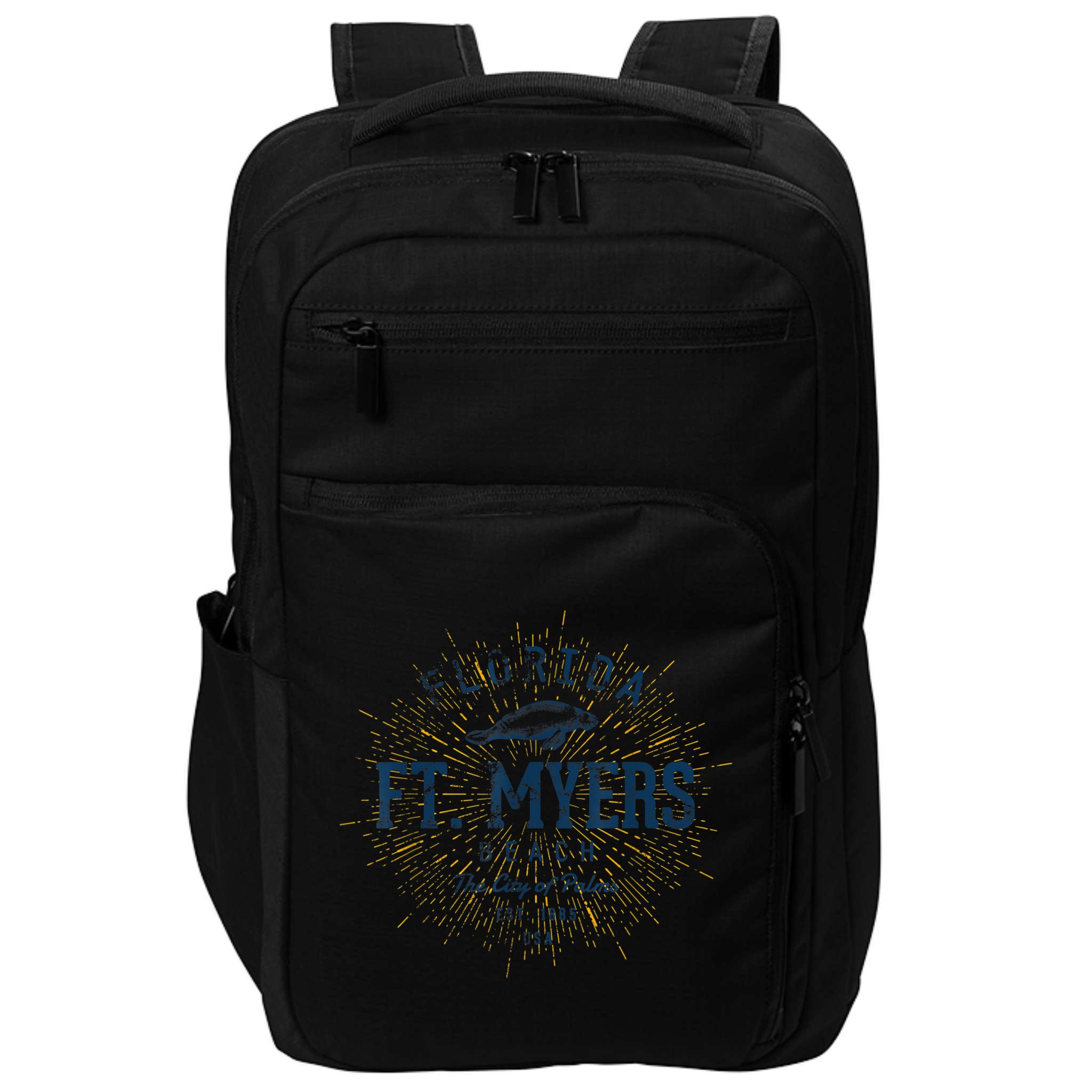 Vintage Retro Fort Myers Beach Impact Tech Backpack