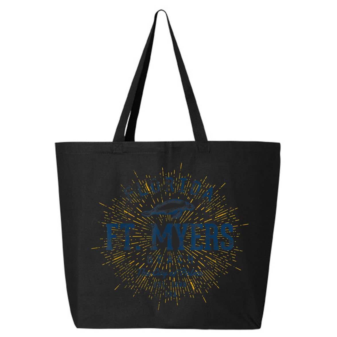 Vintage Retro Fort Myers Beach 25L Jumbo Tote