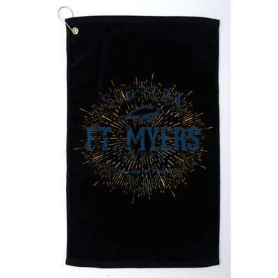 Vintage Retro Fort Myers Beach Golf Towel