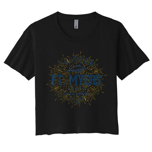 Vintage Retro Fort Myers Beach Crop Top