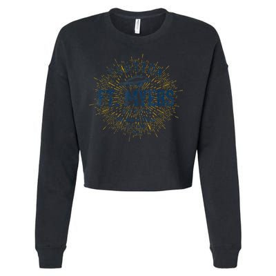 Vintage Retro Fort Myers Beach Cropped Pullover Crew