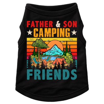 Vintage Retro Father And Son Camping Friends Matching Family Great Gift Doggie Tank