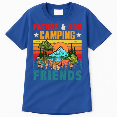 Vintage Retro Father And Son Camping Friends Matching Family Great Gift Tall T-Shirt