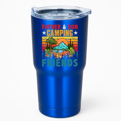 Vintage Retro Father And Son Camping Friends Matching Family Great Gift Tumbler