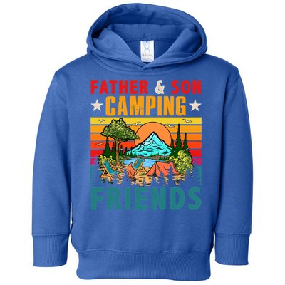Vintage Retro Father And Son Camping Friends Matching Family Great Gift Toddler Hoodie