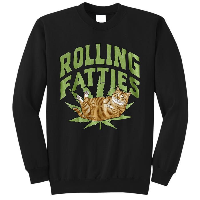 Vintage Rolling Fatties Cat Retro Kitty Kitten Meow Sweatshirt