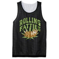 Vintage Rolling Fatties Cat Retro Kitty Kitten Meow Mesh Reversible Basketball Jersey Tank