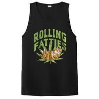 Vintage Rolling Fatties Cat Retro Kitty Kitten Meow PosiCharge Competitor Tank