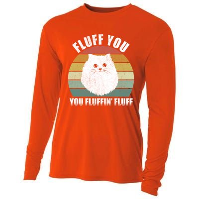 Vintage Retro Fluff You You Fluffin' Fluff Funny Cat Kitten Meaningful Gift Cooling Performance Long Sleeve Crew