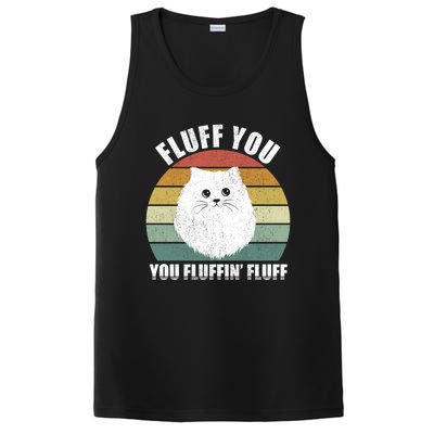 Vintage Retro Fluff You You Fluffin' Fluff Funny Cat Kitten Meaningful Gift PosiCharge Competitor Tank