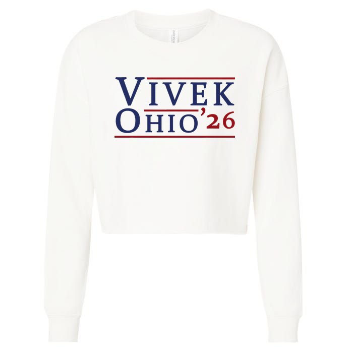 Vivek Ramaswamy For Governor Of Ohio 2026 Vivek 2026 Cropped Pullover Crew