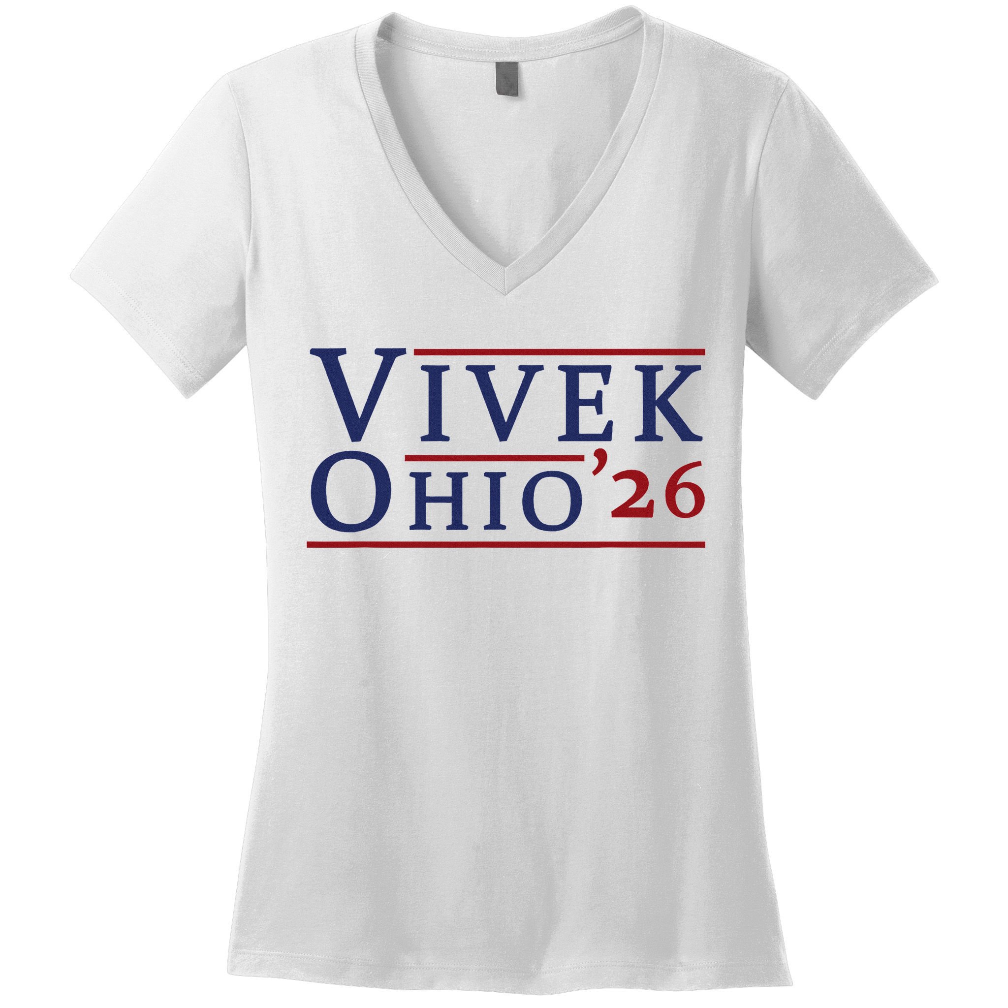 Vivek Ramaswamy For Governor Of Ohio 2026 Vivek 2026 Women's V-Neck T-Shirt