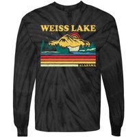 Vintage Retro Family Vacation Alabama Weiss Lake Tie-Dye Long Sleeve Shirt