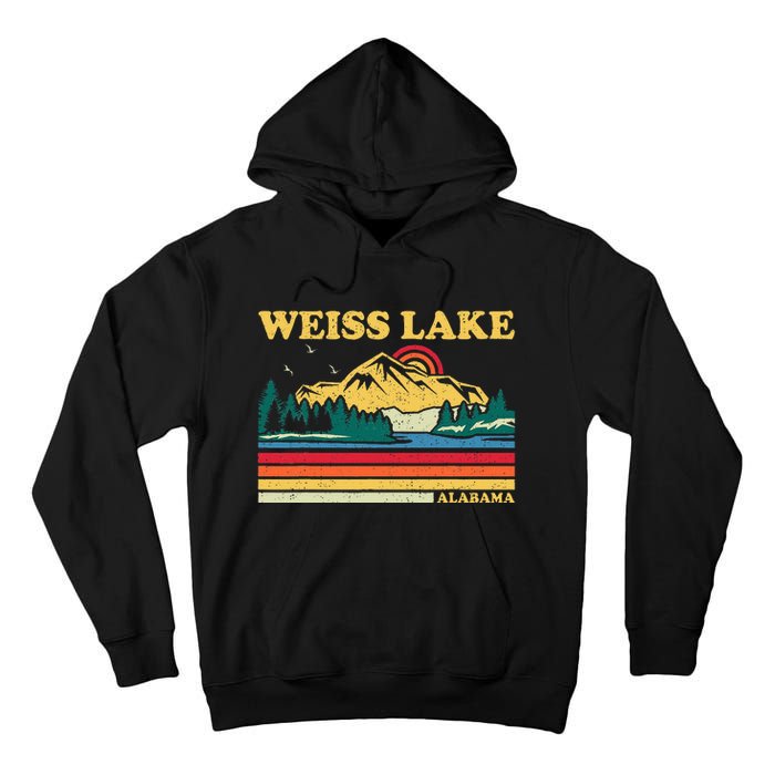 Vintage Retro Family Vacation Alabama Weiss Lake Tall Hoodie