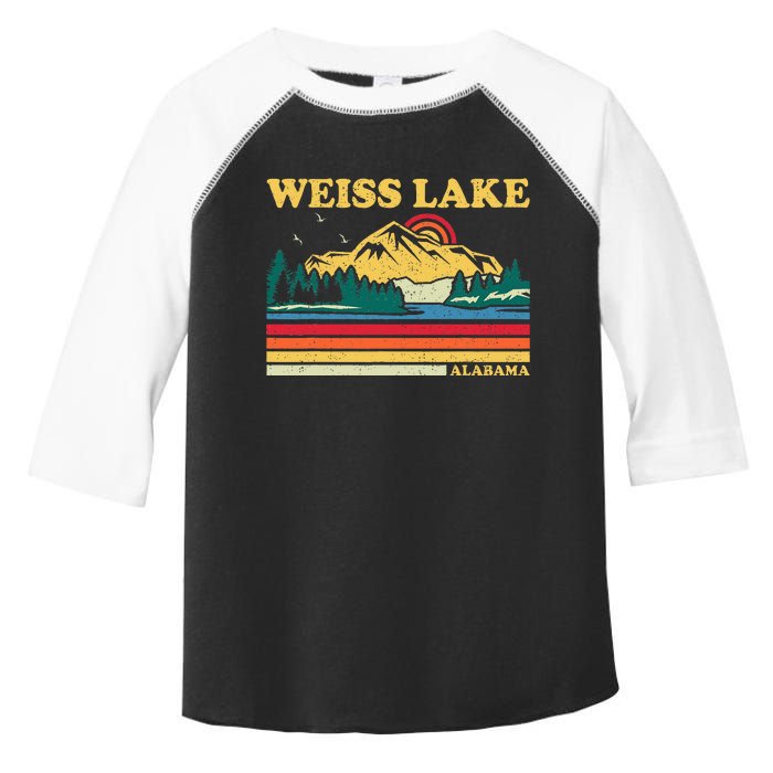 Vintage Retro Family Vacation Alabama Weiss Lake Toddler Fine Jersey T-Shirt