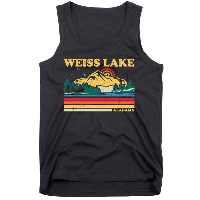 Vintage Retro Family Vacation Alabama Weiss Lake Tank Top