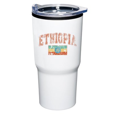 Vintage Retro Faded Ethiopia Flag Ethiopian Pride Tumbler