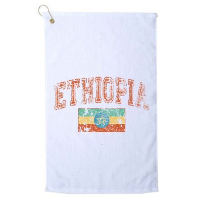 Vintage Retro Faded Ethiopia Flag Ethiopian Pride Golf Towel