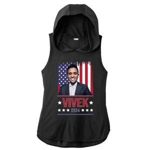 Vivek Ramawamy For President 2024 Election Ladies PosiCharge Tri-Blend Wicking Draft Hoodie Tank