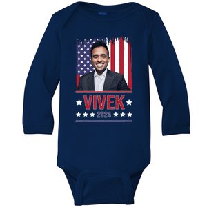 Vivek Ramawamy For President 2024 Election Baby Long Sleeve Bodysuit