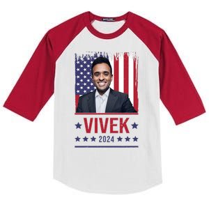 Vivek Ramawamy For President 2024 Election Kids Colorblock Raglan Jersey