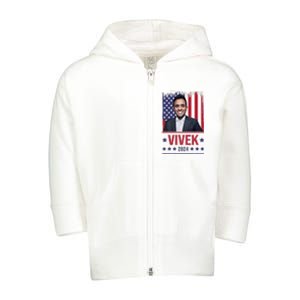 Vivek Ramawamy For President 2024 Election Toddler Zip Fleece Hoodie